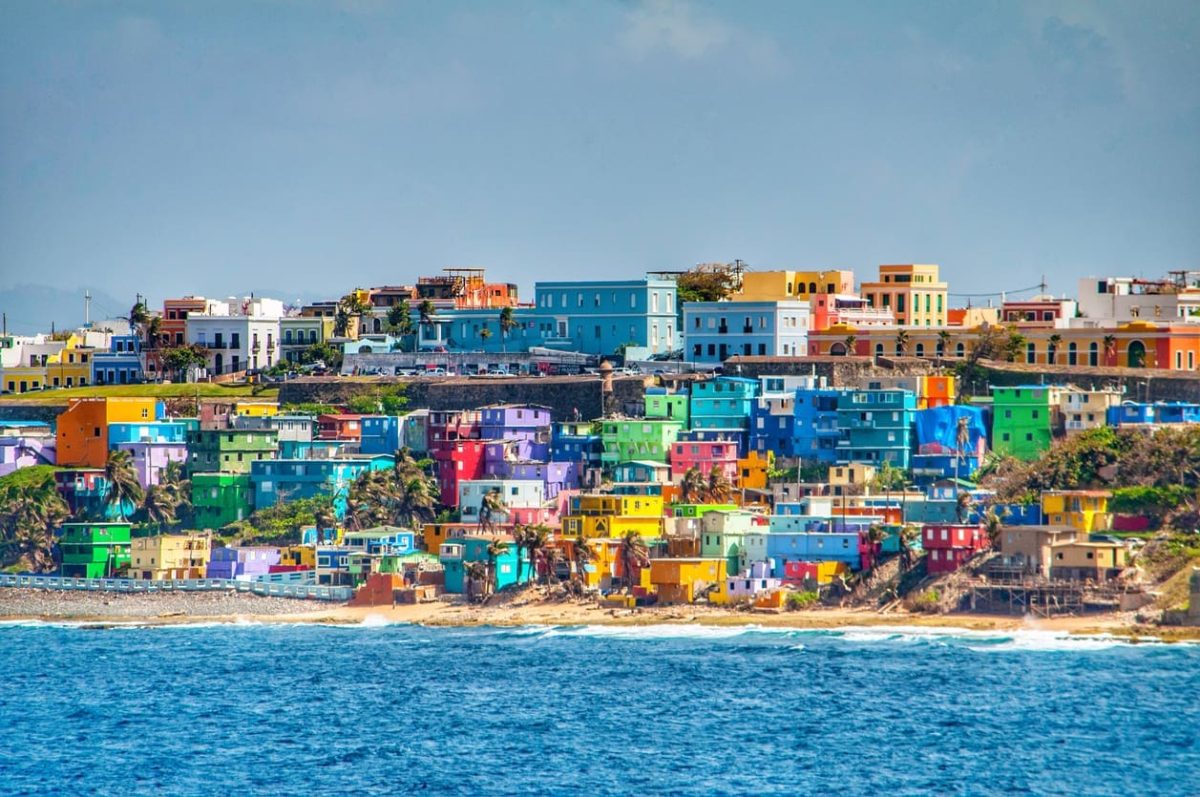 Island life and island colors in San Juan, Puerto Rico.